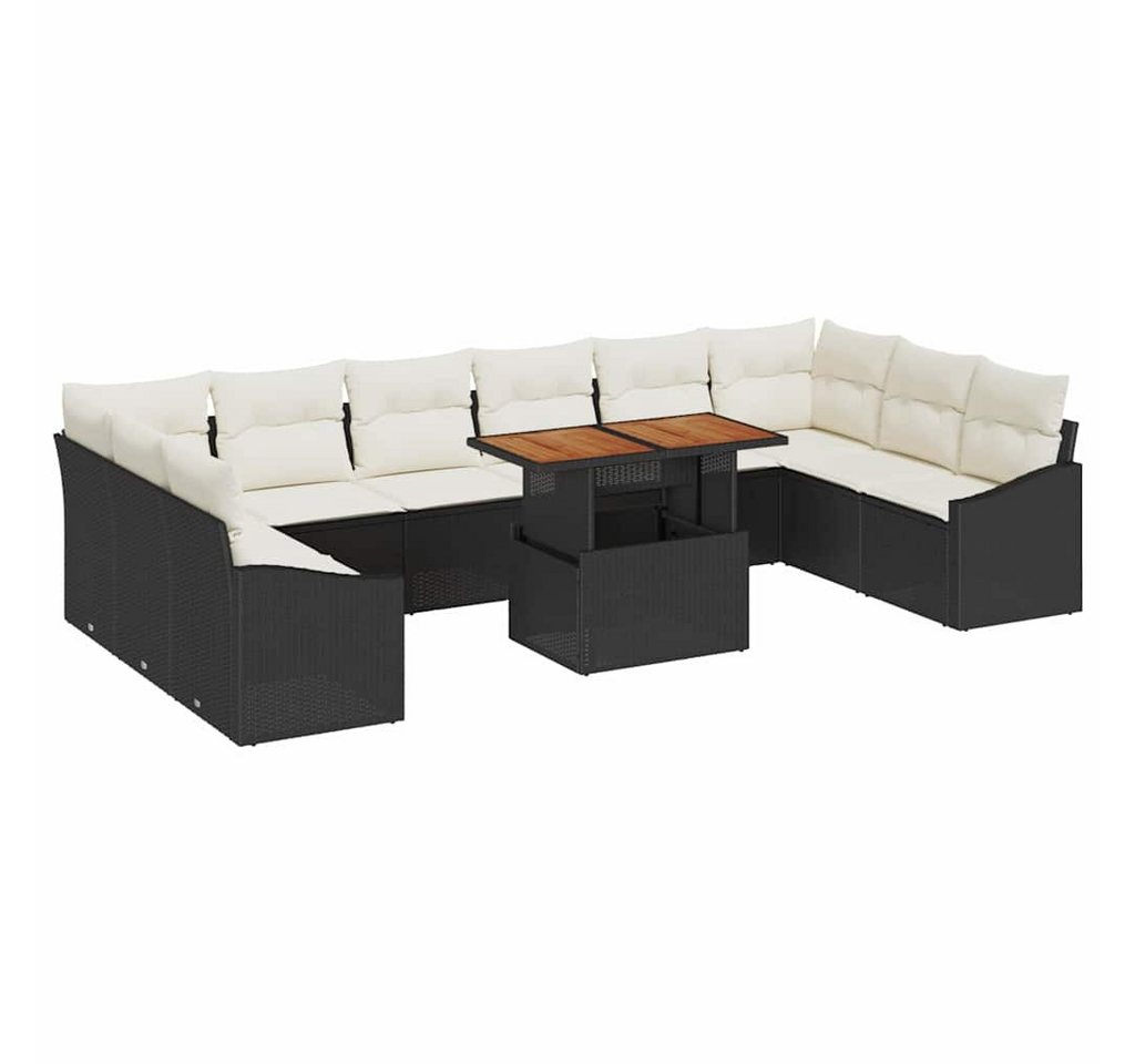 vidaXL Loungesofa Garten Essgruppe 11 pcs Schwarz und Creme 100 x 55 x 73 cm, 11 Teile vidaXL Loungesofa Garten Essgruppe 11 pcs Schwarz und Creme 100 x 55 x 73 cm, 11 Teile von vidaXL