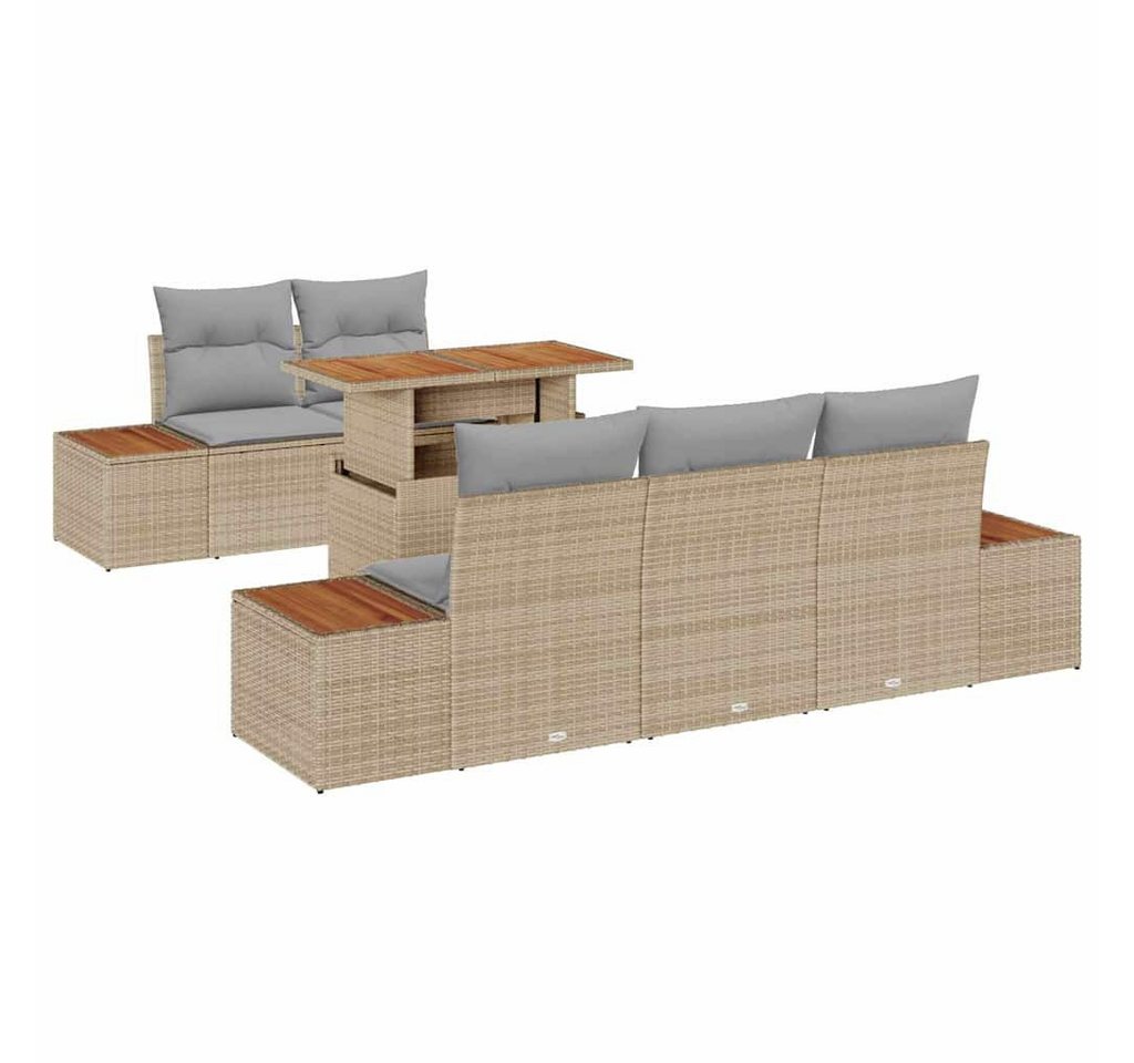 vidaXL Loungesofa Garten Essgruppe mit Kissen mit Kissen 6 pcs Beige und Grau, 6 Teile vidaXL Loungesofa Garten Essgruppe mit Kissen mit Kissen 6 pcs Beige und Grau, 6 Teile von vidaXL