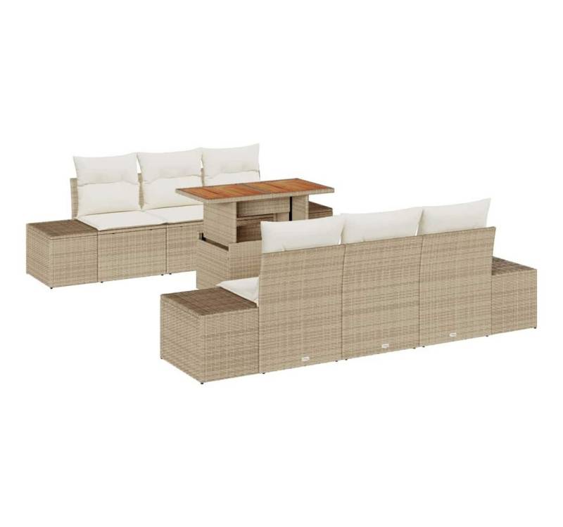 vidaXL Loungesofa Garten Essgruppe 7 pcs Beige und Creme 100 x 55 x 73 cm, 7 Teile vidaXL Loungesofa Garten Essgruppe 7 pcs Beige und Creme 100 x 55 x 73 cm, 7 Teile von vidaXL