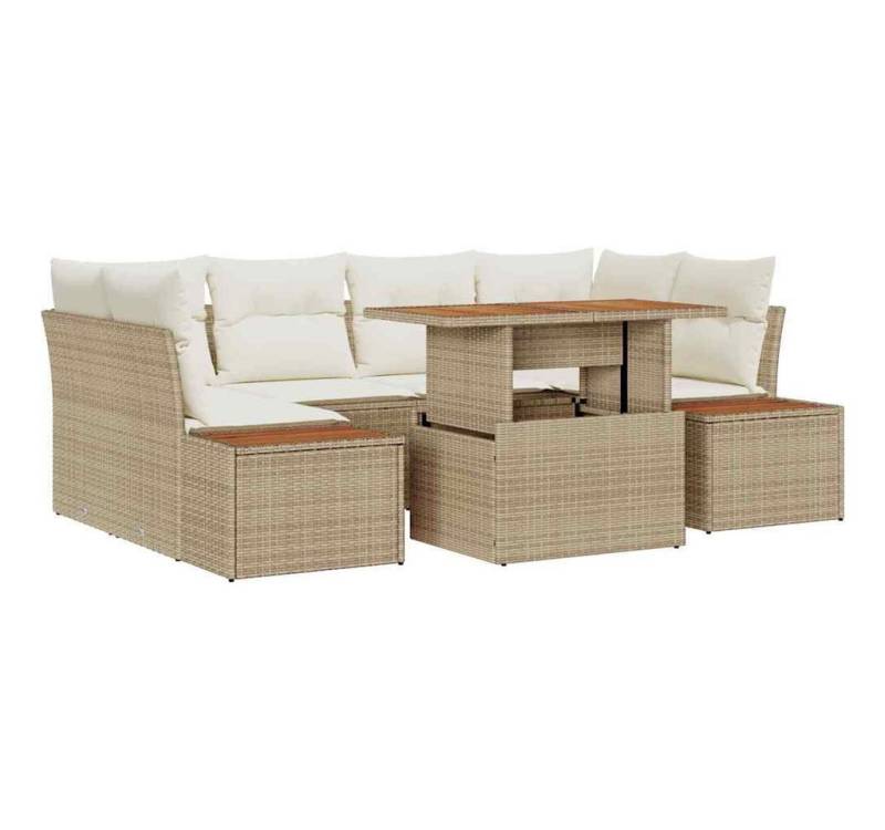 vidaXL Loungesofa Garten Essgruppe 9 pcs Beige und Creme 100 x 55 x 73 cm, 9 Teile vidaXL Loungesofa Garten Essgruppe 9 pcs Beige und Creme 100 x 55 x 73 cm, 9 Teile von vidaXL