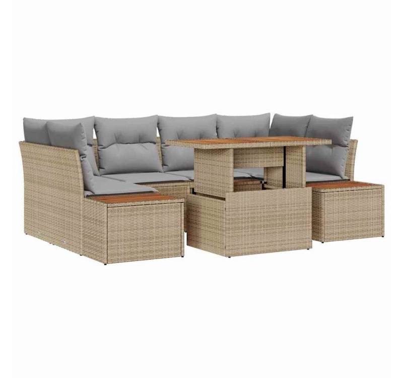vidaXL Loungesofa Garten Essgruppe 9 pcs Beige und Grau 100 x 55 x 73 cm, 9 Teile vidaXL Loungesofa Garten Essgruppe 9 pcs Beige und Grau 100 x 55 x 73 cm, 9 Teile von vidaXL