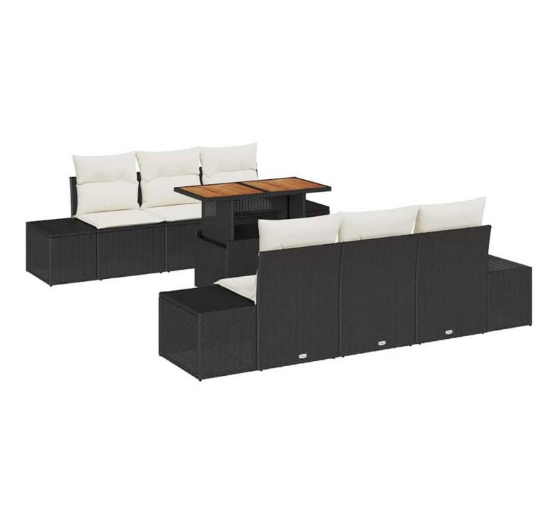 vidaXL Loungesofa Garten Essgruppe 7 pcs Schwarz und Creme 100 x 55 x 73 cm, 7 Teile vidaXL Loungesofa Garten Essgruppe 7 pcs Schwarz und Creme 100 x 55 x 73 cm, 7 Teile von vidaXL