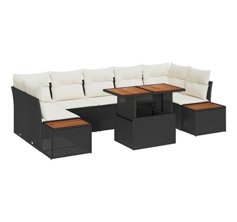vidaXL Loungesofa Garten Essgruppe 8 pcs Schwarz und Beige 100 x 55 x 73 cm, 8 Teile vidaXL Loungesofa Garten Essgruppe 8 pcs Schwarz und Beige 100 x 55 x 73 cm, 8 Teile von vidaXL