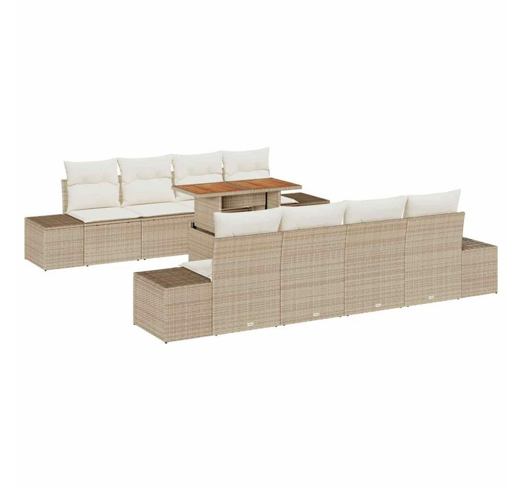 vidaXL Loungesofa Garten Essgruppe 9 pcs Beige und Creme 100 x 55 x 73 cm, 9 Teile vidaXL Loungesofa Garten Essgruppe 9 pcs Beige und Creme 100 x 55 x 73 cm, 9 Teile von vidaXL