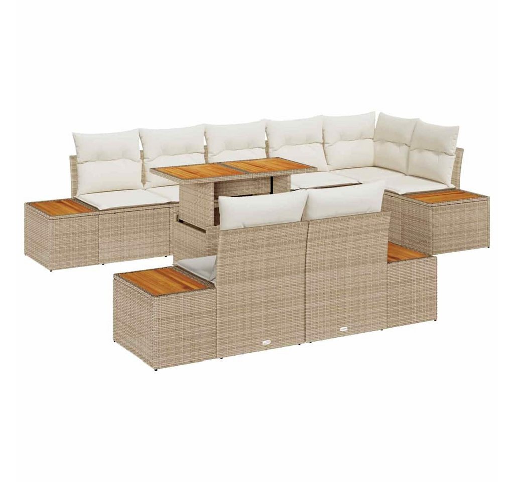 vidaXL Loungesofa Garten Essgruppe 9 pcs Beige und Creme 100 x 55 x 73 cm, 9 Teile vidaXL Loungesofa Garten Essgruppe 9 pcs Beige und Creme 100 x 55 x 73 cm, 9 Teile von vidaXL