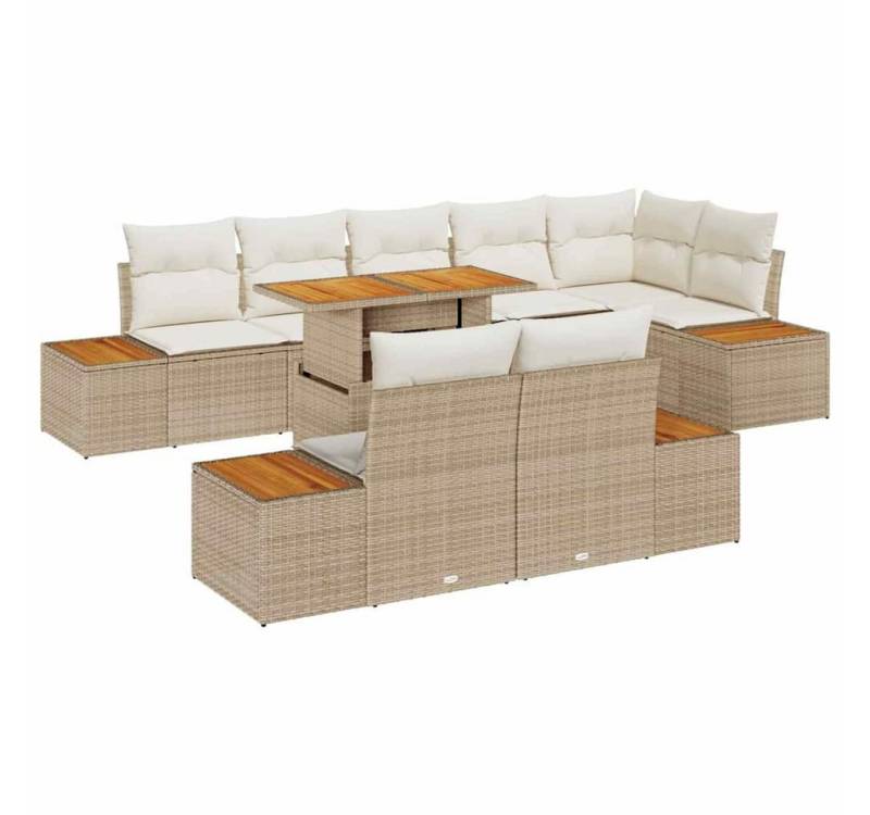 vidaXL Loungesofa Garten Essgruppe 9 pcs Beige und Creme 100 x 55 x 73 cm, 9 Teile vidaXL Loungesofa Garten Essgruppe 9 pcs Beige und Creme 100 x 55 x 73 cm, 9 Teile von vidaXL
