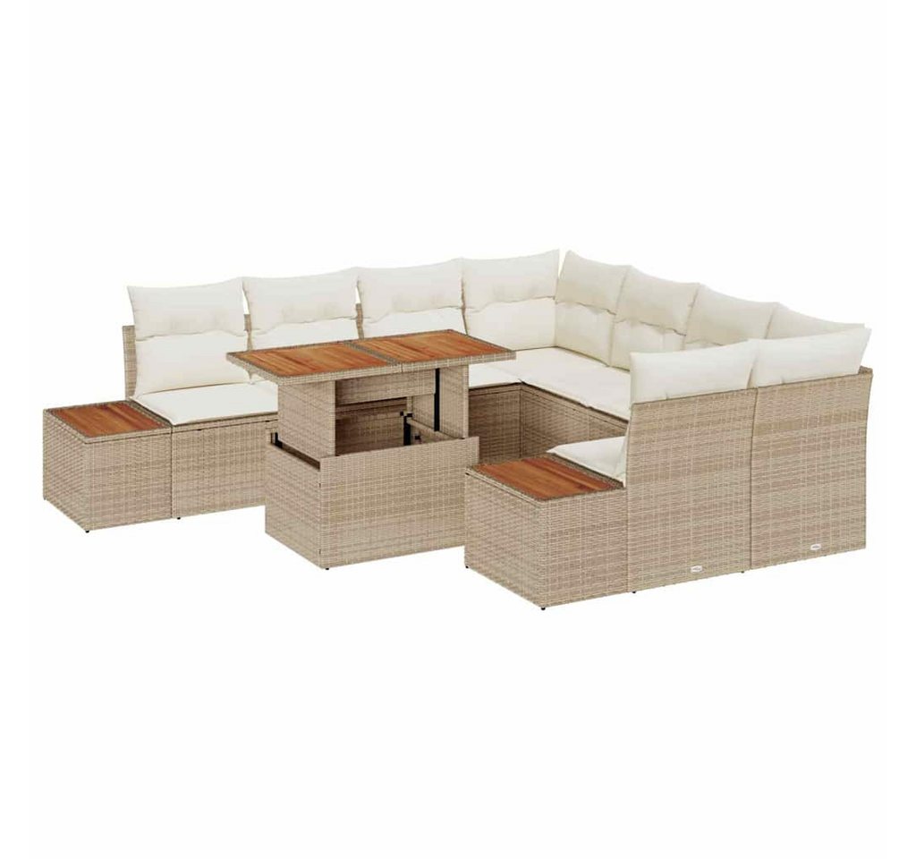 vidaXL Loungesofa Garten Essgruppe 9 pcs Beige und Creme 100 x 55 x 73 cm, 9 Teile vidaXL Loungesofa Garten Essgruppe 9 pcs Beige und Creme 100 x 55 x 73 cm, 9 Teile von vidaXL