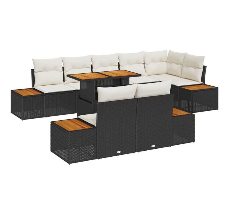 vidaXL Loungesofa Garten Essgruppe 9 pcs Schwarz und Beige 100 x 55 x 73 cm, 9 Teile vidaXL Loungesofa Garten Essgruppe 9 pcs Schwarz und Beige 100 x 55 x 73 cm, 9 Teile von vidaXL