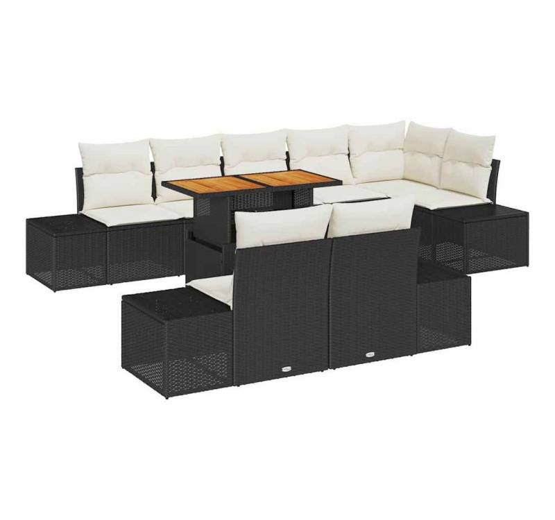 vidaXL Loungesofa Garten Essgruppe 9 pcs Schwarz und Creme 100 x 55 x 73 cm, 9 Teile vidaXL Loungesofa Garten Essgruppe 9 pcs Schwarz und Creme 100 x 55 x 73 cm, 9 Teile von vidaXL