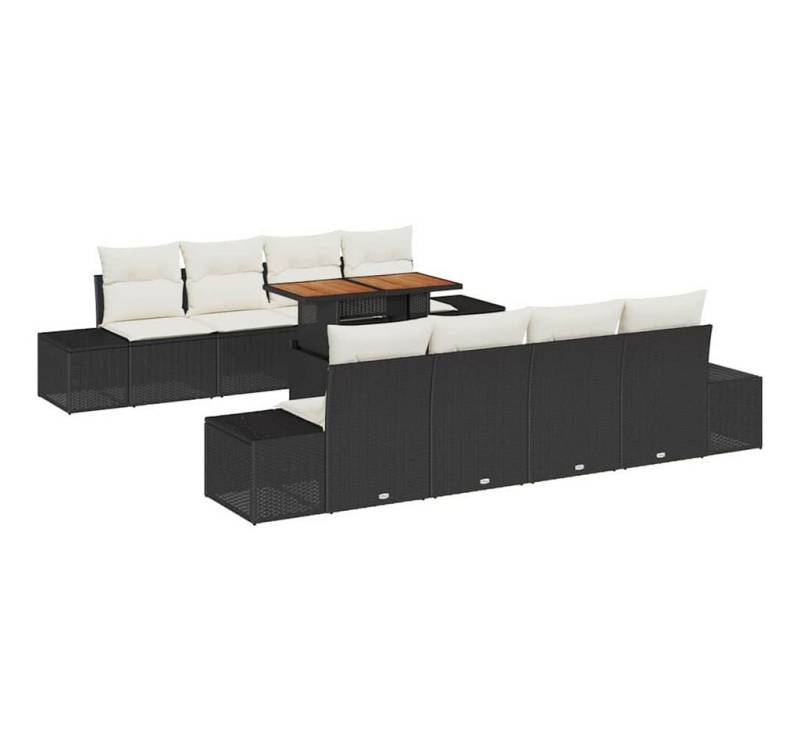 vidaXL Loungesofa Garten Essgruppe 9 pcs Schwarz und Creme 100 x 55 x 73 cm, 9 Teile vidaXL Loungesofa Garten Essgruppe 9 pcs Schwarz und Creme 100 x 55 x 73 cm, 9 Teile von vidaXL