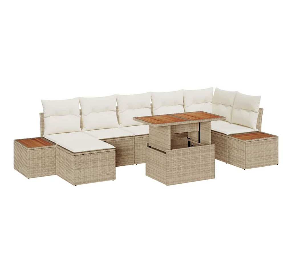vidaXL Loungesofa Garten Essgruppe mit Kissen 8 pcs Beige und Creme, 8 Teile vidaXL Loungesofa Garten Essgruppe mit Kissen 8 pcs Beige und Creme, 8 Teile von vidaXL