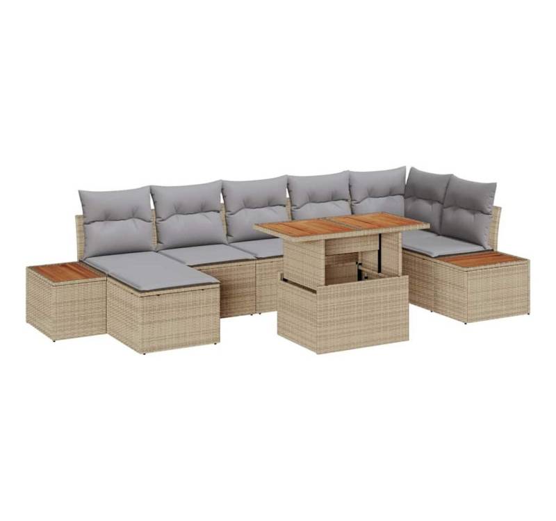 vidaXL Loungesofa Garten Essgruppe mit Kissen 8 pcs Beige und Grau, 8 Teile vidaXL Loungesofa Garten Essgruppe mit Kissen 8 pcs Beige und Grau, 8 Teile von vidaXL