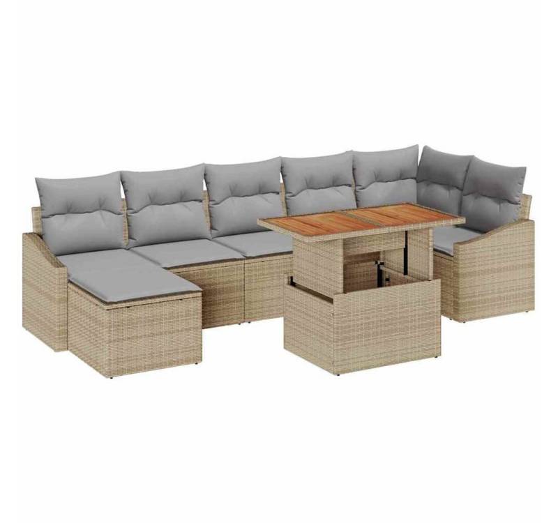 vidaXL Loungesofa Garten Essgruppe mit Kissen 8 pcs Beige und Grau, 8 Teile vidaXL Loungesofa Garten Essgruppe mit Kissen 8 pcs Beige und Grau, 8 Teile von vidaXL