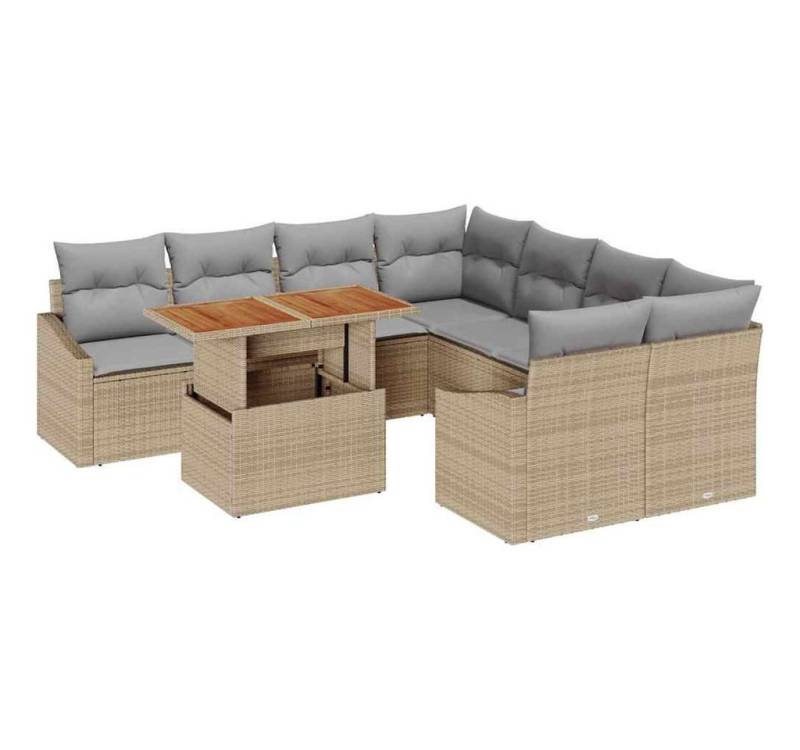 vidaXL Loungesofa Garten Essgruppe mit Kissen Beige und Grau 100 x 55 x 73 cm vidaXL Loungesofa Garten Essgruppe mit Kissen Beige und Grau 100 x 55 x 73 cm von vidaXL