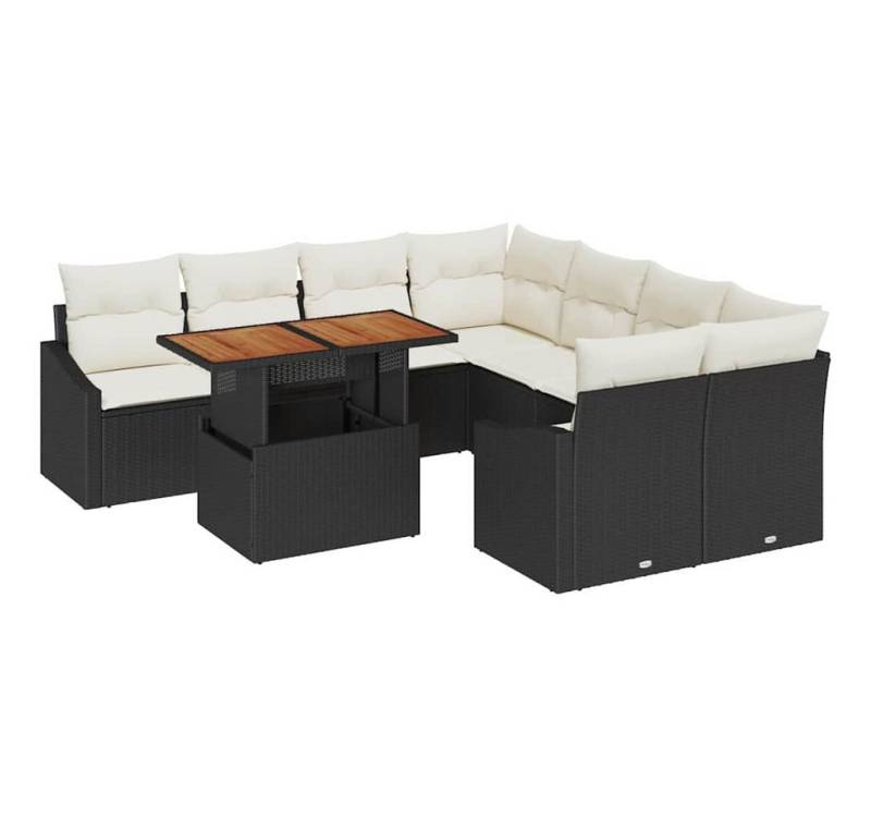 vidaXL Loungesofa Garten Essgruppe mit Kissen Schwarz und Creme 100 x 55 x 73 cm vidaXL Loungesofa Garten Essgruppe mit Kissen Schwarz und Creme 100 x 55 x 73 cm von vidaXL