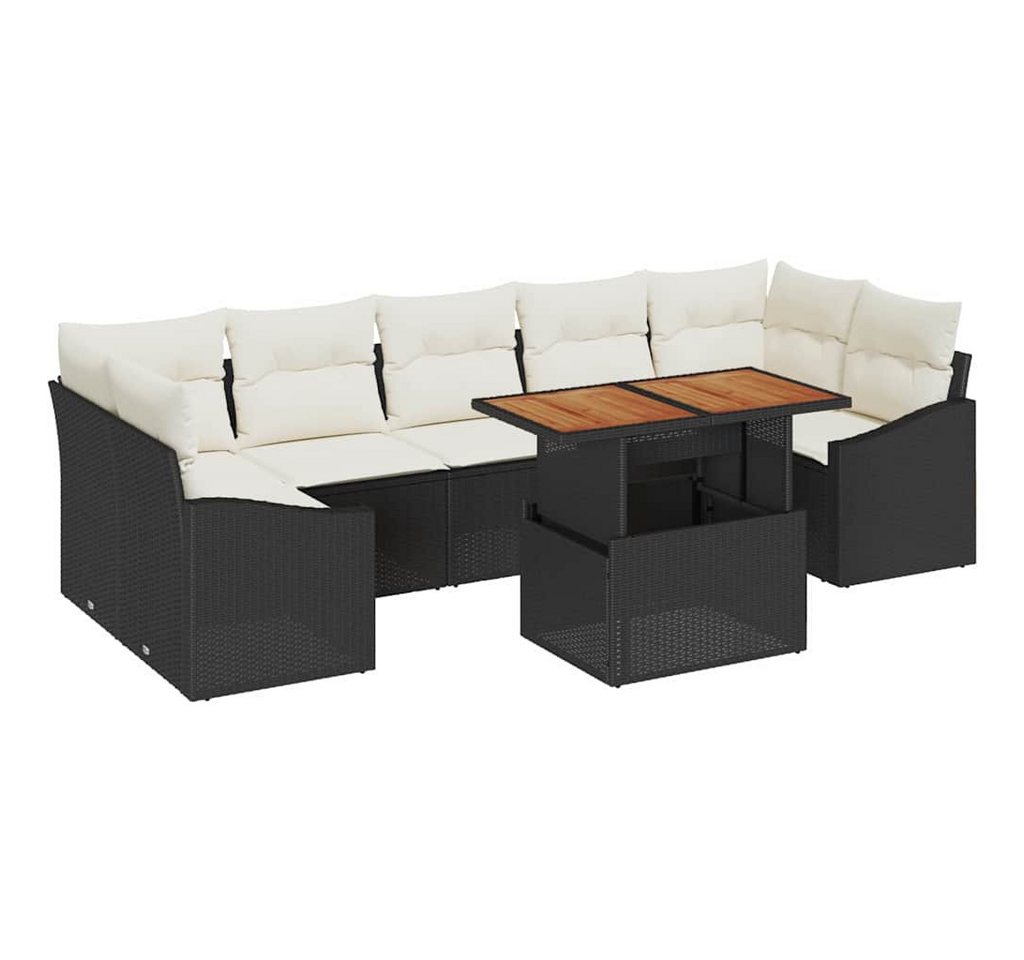 vidaXL Loungesofa Garten Essgruppe 8 pcs Schwarz und Creme 100 x 55 x 73 cm, 8 Teile vidaXL Loungesofa Garten Essgruppe 8 pcs Schwarz und Creme 100 x 55 x 73 cm, 8 Teile von vidaXL