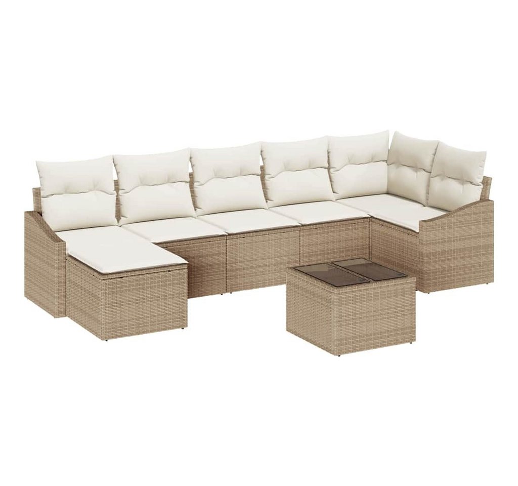 vidaXL Loungesofa Garten Essgruppe mit Kissen mit Speicher 8 pcs Beige und Creme, 8 Teile vidaXL Loungesofa Garten Essgruppe mit Kissen mit Speicher 8 pcs Beige und Creme, 8 Teile von vidaXL