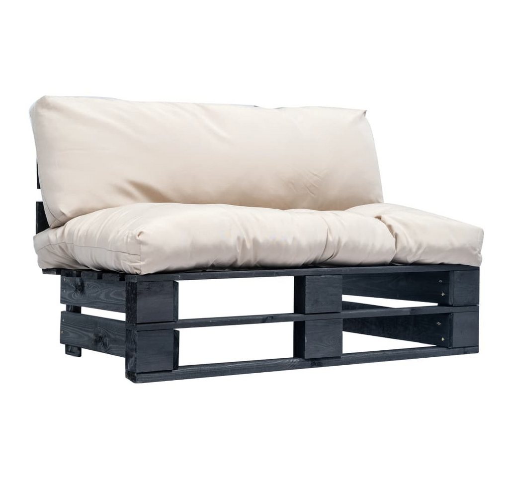 vidaXL Loungesofa Garten-Palettensofa mit Sandfarbigen Kissen Kiefernholz, 1 Teile vidaXL Loungesofa Garten-Palettensofa mit Sandfarbigen Kissen Kiefernholz, 1 Teile von vidaXL