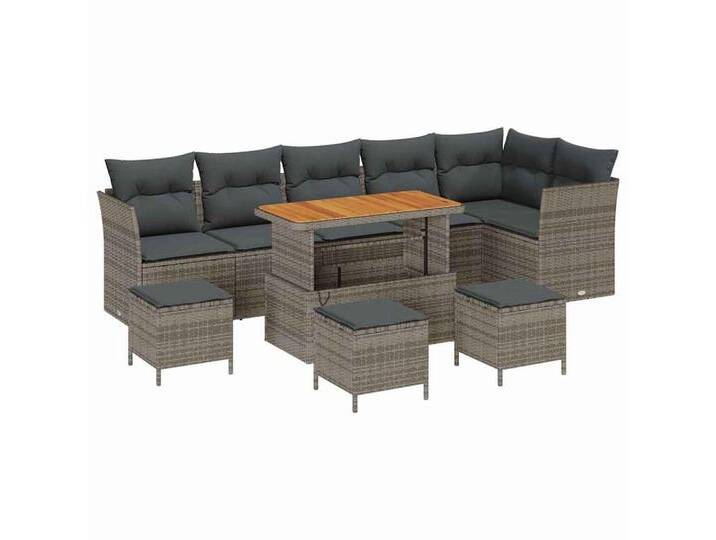 vidaXL Loungesofa Garten-Sofa-Set mit Kissen 10 pcs Grau 110 x 55 x 71 cm, 10 Teile, grau, Grau vidaXL Loungesofa Garten-Sofa-Set mit Kissen 10 pcs Grau 110 x 55 x 71 cm, 10 Teile, grau, Grau von vidaXL