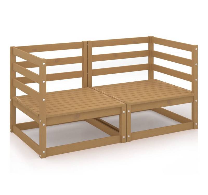 vidaXL Loungesofa Gartensofa 2-Sitzer Honigbraun Massivholz Kiefer, 1 Teile von vidaXL