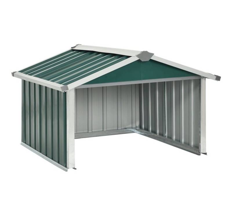 vidaXL Mähroboter-Garage Rasenmäher Garage 92x97x63 cm Verzinkter Stahl Grün für Mähroboter, BxTxH: 92x97x63 cm von vidaXL