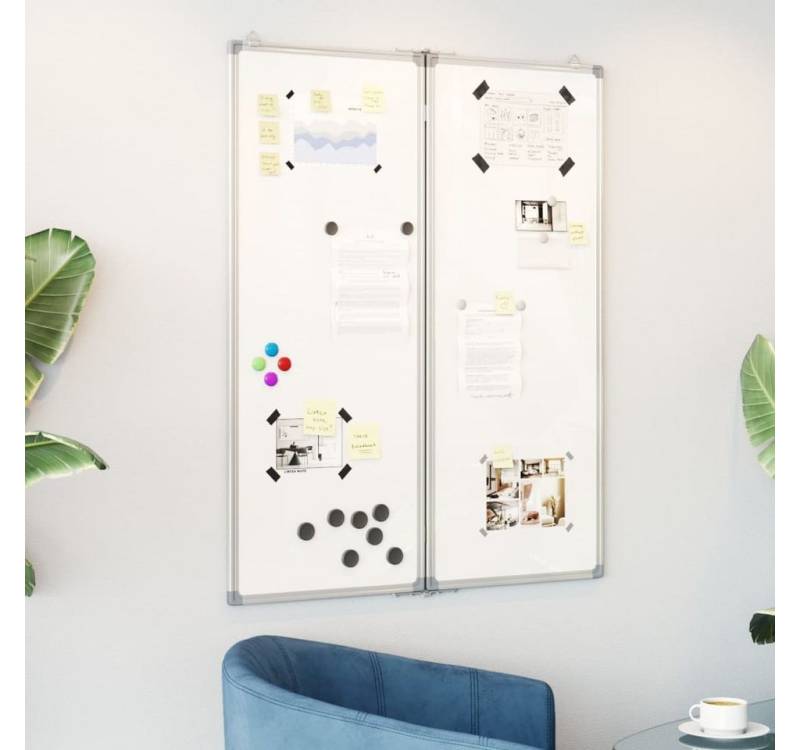 vidaXL Magnettafel, Magnetisches Whiteboard Klappbar 80x100x1,7 cm Aluminium von vidaXL