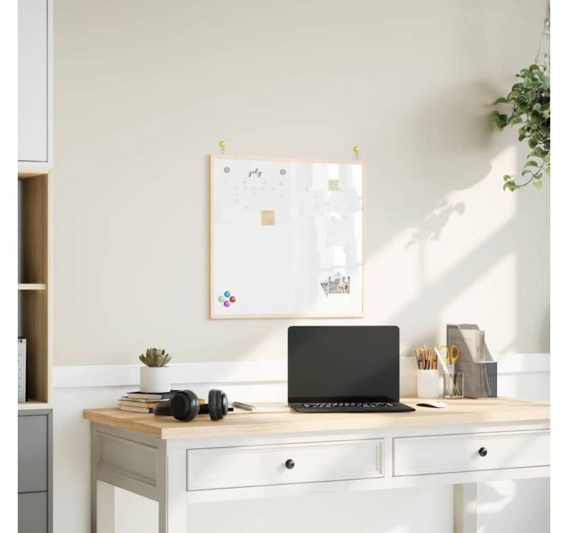vidaXL Magnettafel, Magnetisches Whiteboard mit massivem Kiefernholzrahmen 60x55 cm von vidaXL