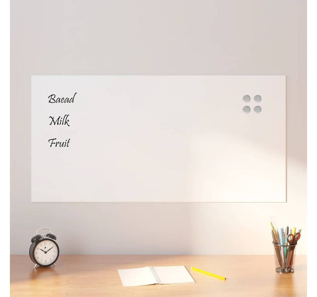 vidaXL Magnettafel, Magnettafel Wandmontage Weiß 100x50 cm Hartglas vidaXL Magnettafel, Magnettafel Wandmontage Weiß 100x50 cm Hartglas von vidaXL
