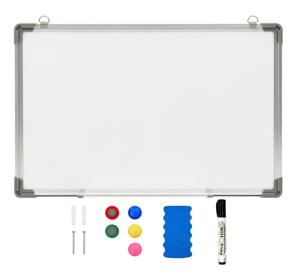 vidaXL Magnettafel Magnetisches Whiteboard Weiß 50 x 35 cm Stahl von vidaXL