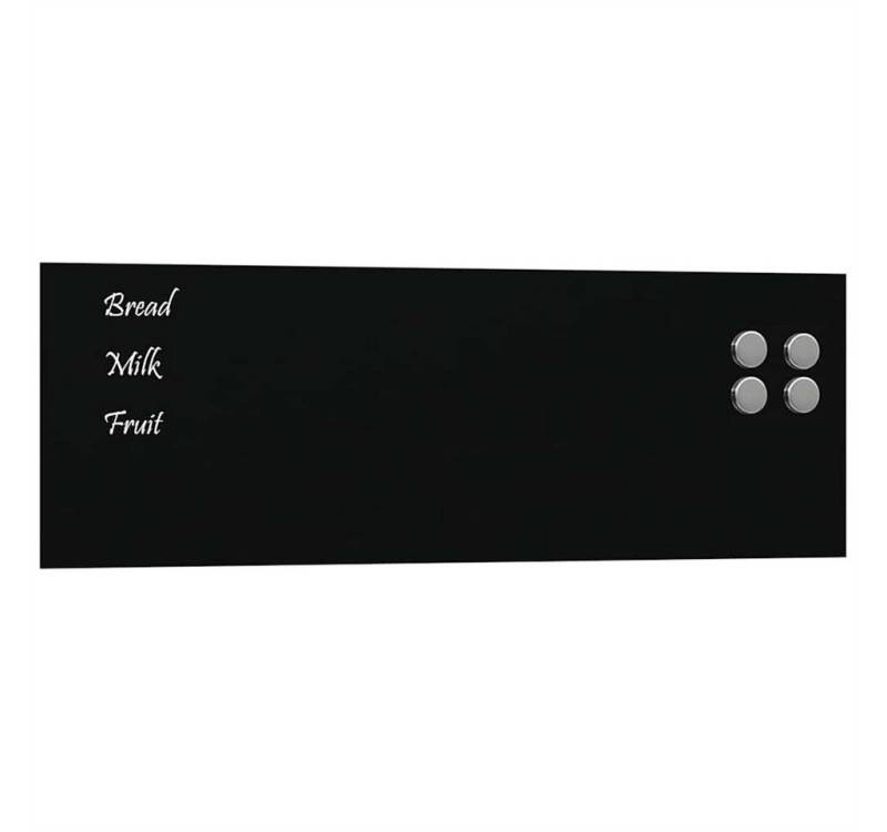 vidaXL Magnettafel Magnettafel Wandmontage Schwarz 60x20 cm Hartglas von vidaXL