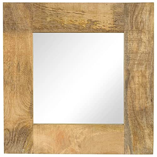 vidaXL Mangoholz Massiv Spiegel 50x50 cm Wandspiegel Badspiegel Flurspiegel von vidaXL