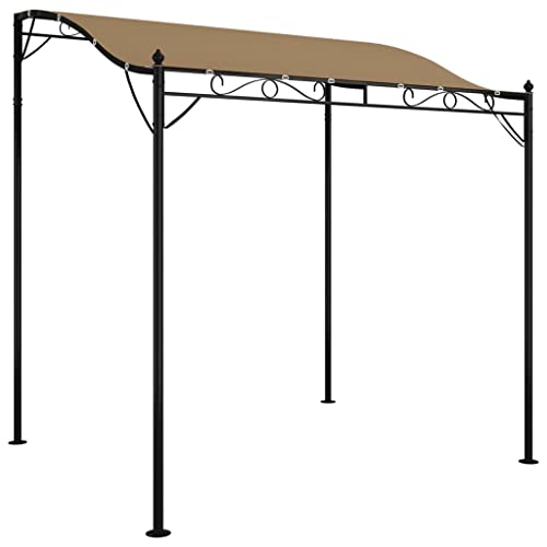 vidaXL Markise, Sonnenmarkise Wasserfest UV-Schutz, Balkonmarkise Sonnenschutz mit Stahlrahmen, Regenschutz Überdachung Terrasse, Taupe 2x2,3 m 180 g/m² Stoff Stahl von vidaXL