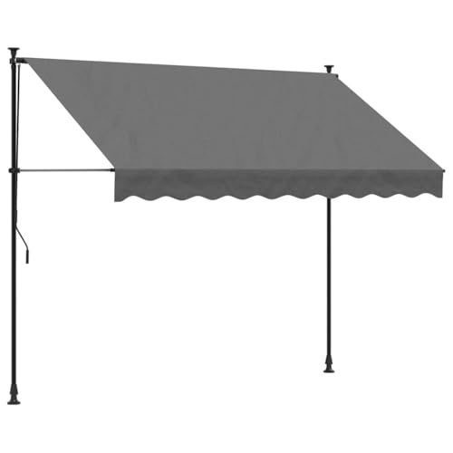 vidaXL Markise Einziehbar Anthrazit 250x150 cm Stoff und Stahl von vidaXL