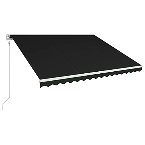 vidaXL Markise Einziehbar Automatisch Gelenkarmmarkise Sonnenmarkise Balkonmarkise Sonnenschutz Sichtschutz Terrasse Balkon 450x300cm Anthrazit von vidaXL