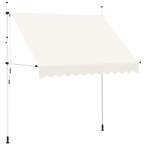 vidaXL Markise Einziehbar Handbetrieben 250cm Creme Klemmmarkise Balkonmarkise von vidaXL