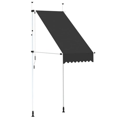 vidaXL Markise Einziehbar Handbetrieben Wasserabweisend Klemmmarkise Balkonmarkise Sonnenschutz Terrasse Balkon Garten 100cm Anthrazit vidaXL Markise Einziehbar Handbetrieben Wasserabweisend Klemmmarkise Balkonmarkise Sonnenschutz Terrasse Balkon Garten 100cm Anthrazit von vidaXL
