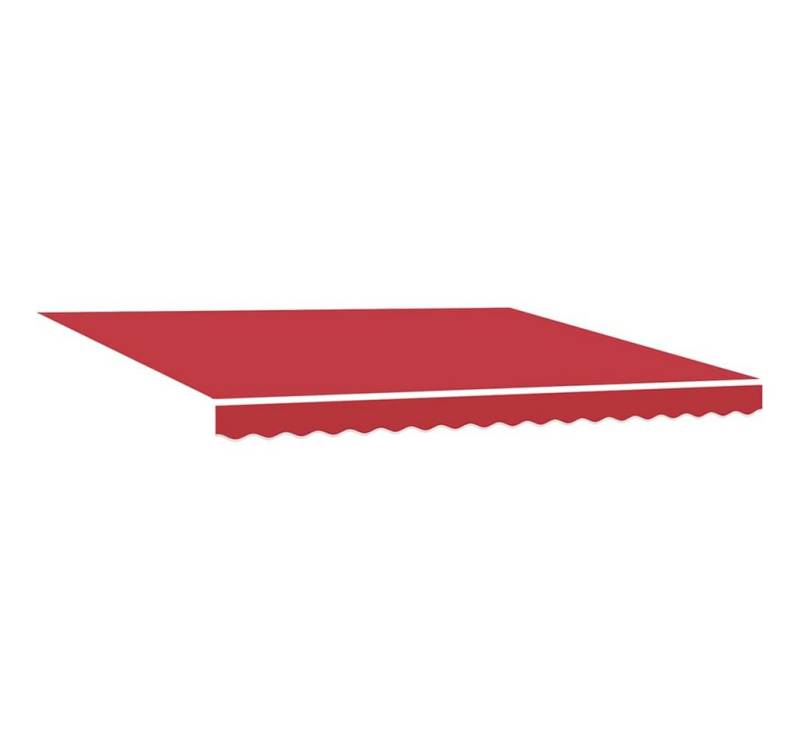 vidaXL Markise Einziehbare Markise Rot 400 × 300 cm Stoff (1-St) von vidaXL