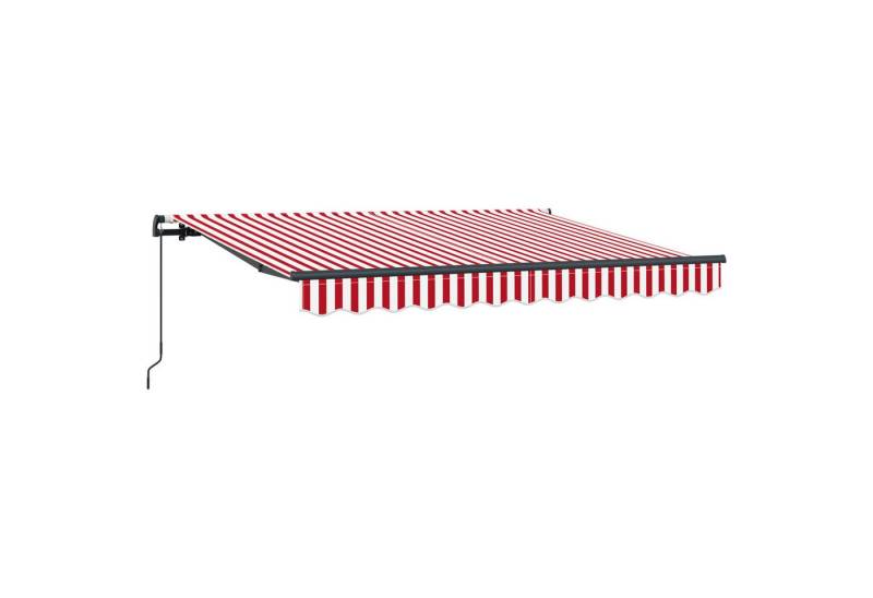 vidaXL Markise Manuelle einziehbare Markise rot und weiß 350x200 cm (1-St) von vidaXL