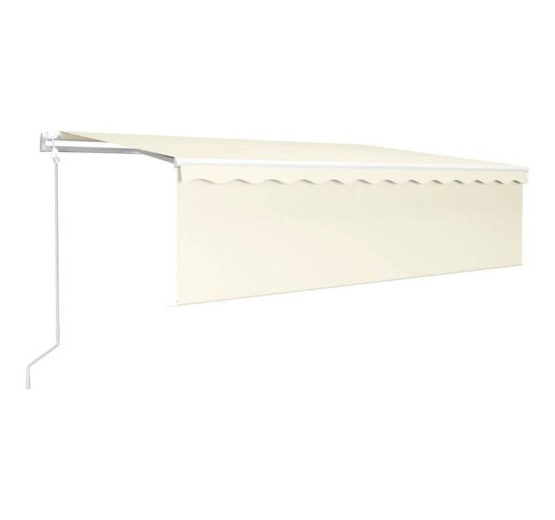 vidaXL Markise Markise Automatisch mit Rollo LED Windsensor 5x3 m Creme (1-St) von vidaXL