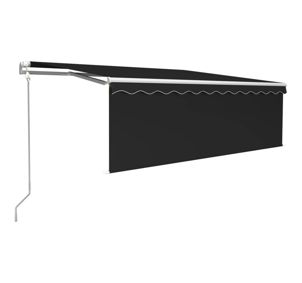 vidaXL Markise Markise Automatisch mit Rollo LED Windsensor 4,5x3m Anthrazit (1-St) von vidaXL