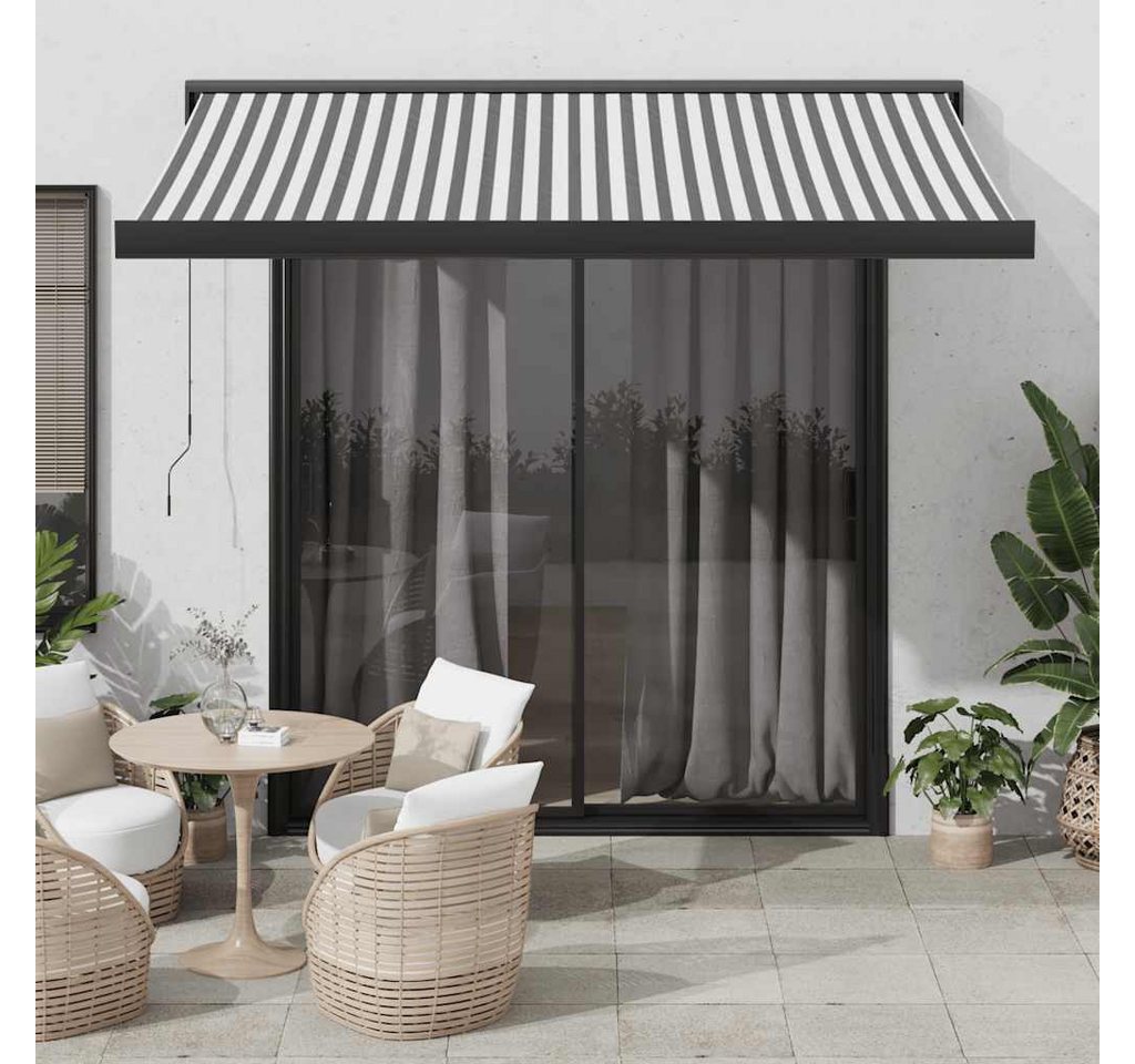 vidaXL Markise Markise Einziehbar Anthrazit & Weiß 3,5x2,5 m Stoff & Aluminium vidaXL Markise Markise Einziehbar Anthrazit & Weiß 3,5x2,5 m Stoff & Aluminium von vidaXL