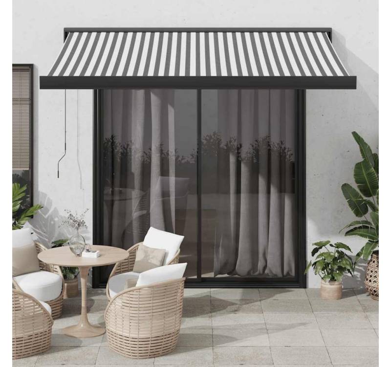 vidaXL Markise Markise Einziehbar Anthrazit & Weiß 3,5x2,5 m Stoff & Aluminium vidaXL Markise Markise Einziehbar Anthrazit & Weiß 3,5x2,5 m Stoff & Aluminium von vidaXL