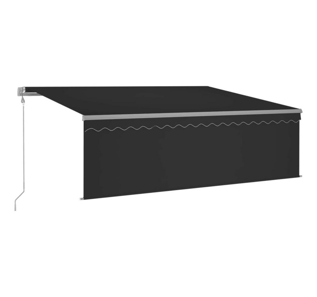 vidaXL Markise Sonnenschutz Automatisch mit Rollo LED Windsensor 4x3m Anthrazit von vidaXL