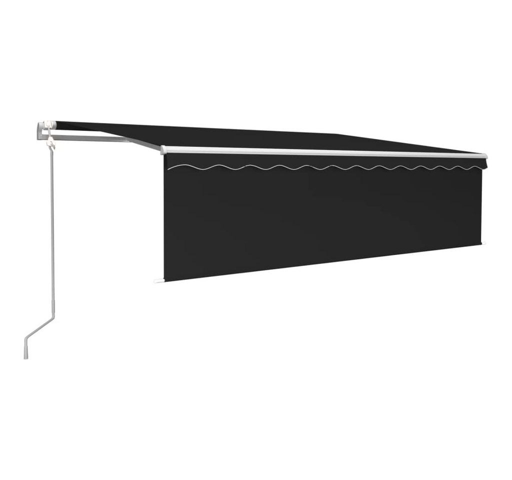 vidaXL Markise Sonnenschutz Automatisch mit Rollo LED Windsensor 5x3m Anthrazit von vidaXL
