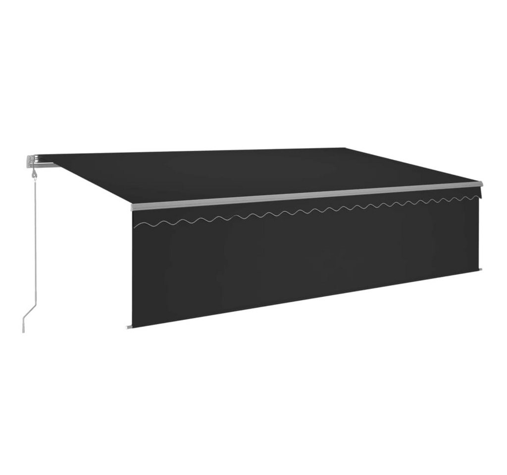 vidaXL Markise Sonnenschutz Automatisch mit Rollo LED Windsensor 5x3m Anthrazit von vidaXL