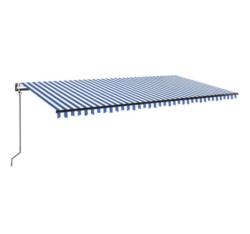 vidaXL Markise Automatische Markise mit LED & Windsensor 600x300 Blau und Weiß von vidaXL
