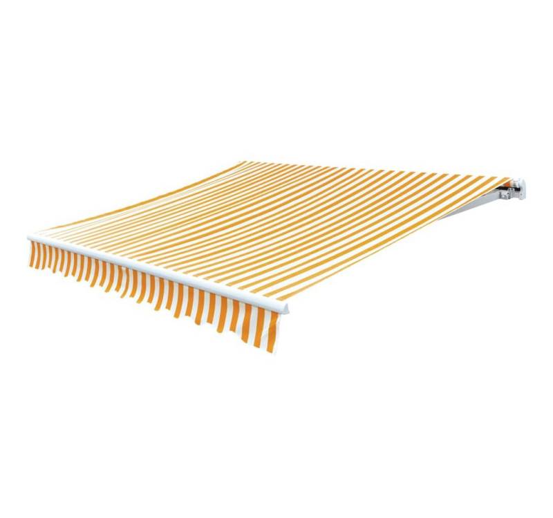 vidaXL Markise Markisenbespannung Canvas Gelb & Weiß 6x3 m (ohne Rahmen) von vidaXL