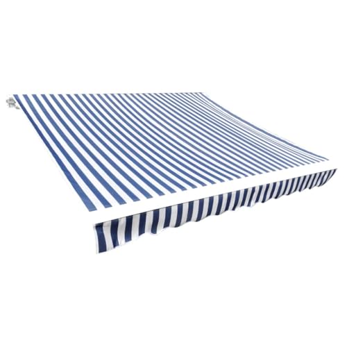 vidaXL Markisenstoff Sonnenschutz Markisentuch Blau & Weiß 4×3 m (ohne Rahmen) von vidaXL