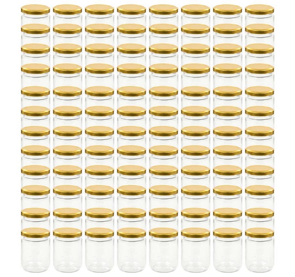 vidaXL Marmeladenglas, Einmachgläser mit Goldenem Deckel 96 Stk. 230 ml von vidaXL