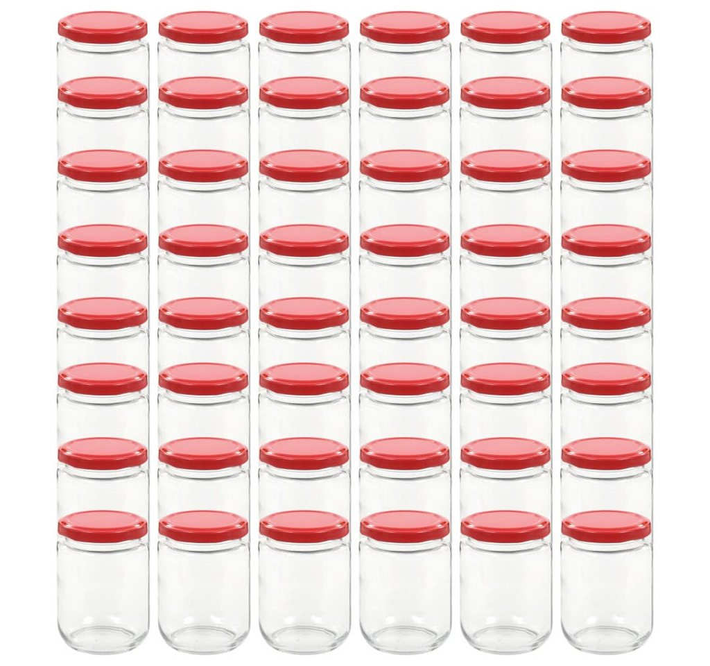 vidaXL Marmeladenglas, Einmachgläser mit Rotem Deckel 48 Stk. 230 ml von vidaXL